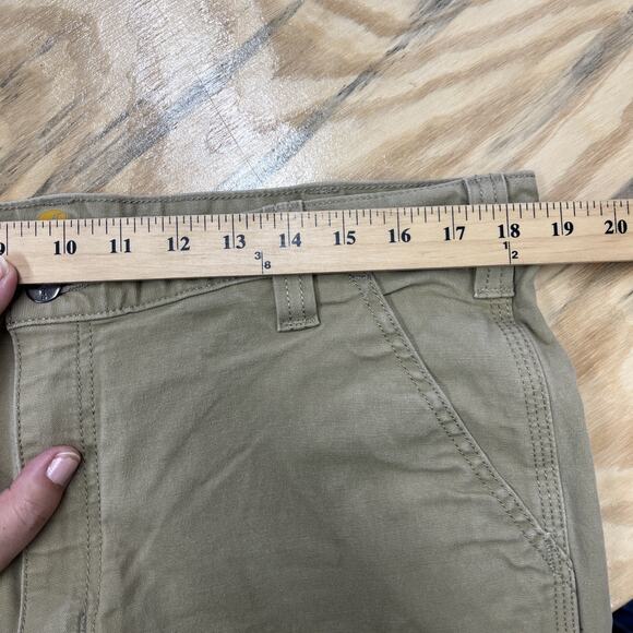 Carhartt Dungaree Relaxed Fit Work Pants 38X30 Beige Canvas Utility Workwear - Picture 8 of 12